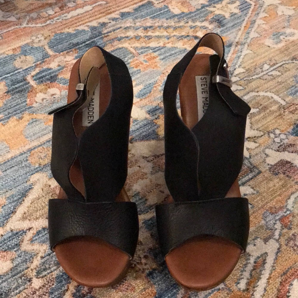 Black Steve Madden Wedges